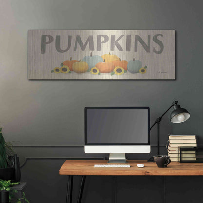 Luxe Metal Art 'Heartland Harvest Moments VIII' by James Wiens, Metal Wall Art,48x16