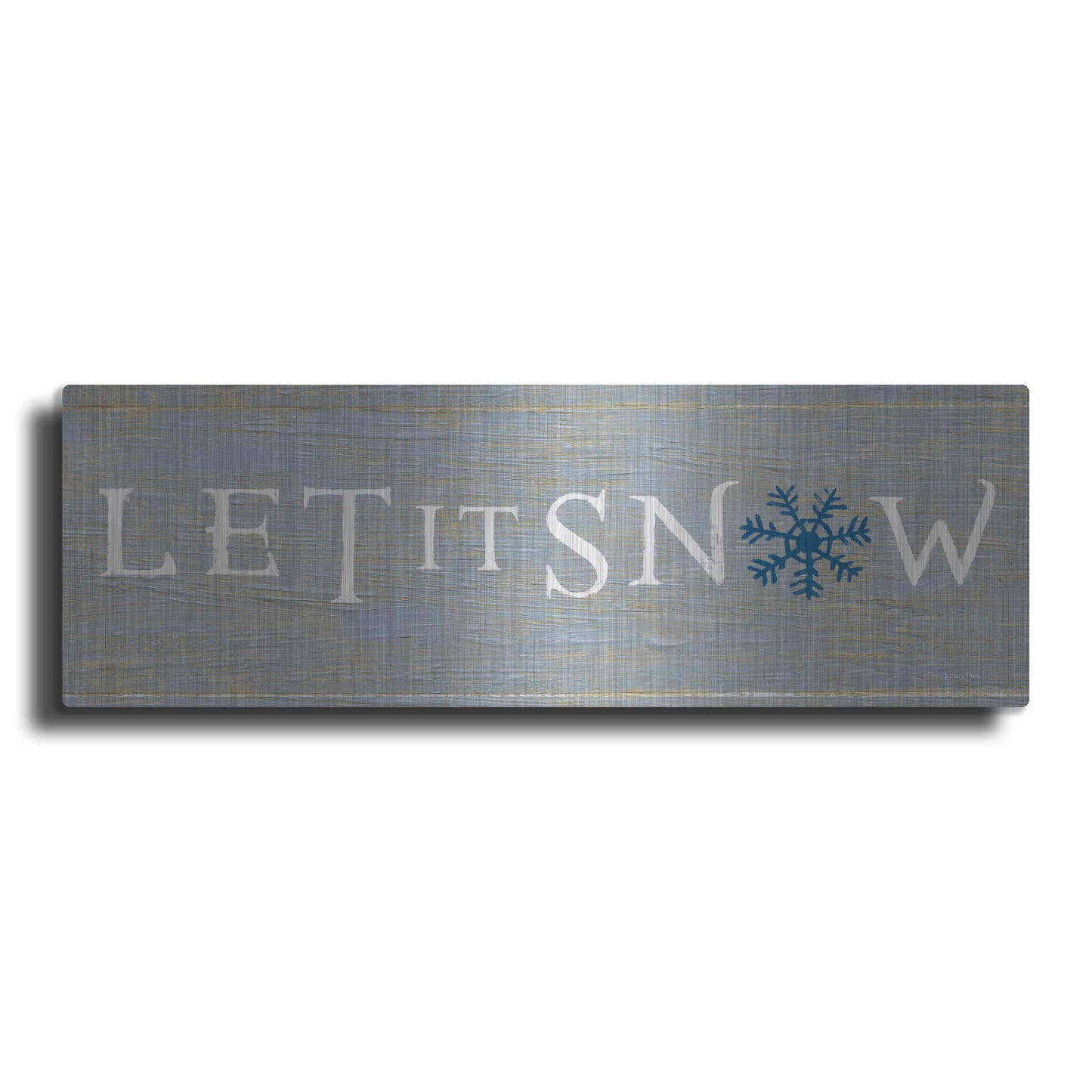 Luxe Metal Art 'Christmas Affinity I Grey' by James Wiens, Metal Wall Art