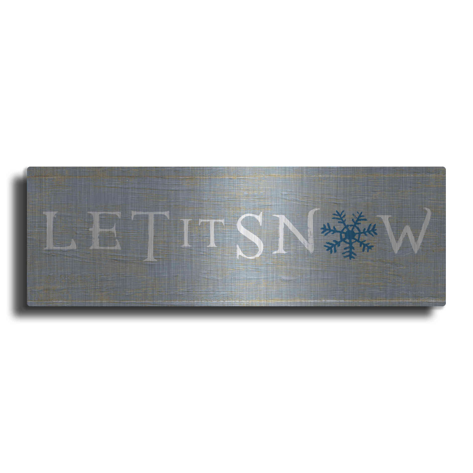 Luxe Metal Art 'Christmas Affinity I Grey' by James Wiens, Metal Wall Art