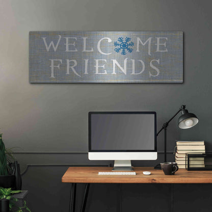 Luxe Metal Art 'Christmas Affinity II Grey' by James Wiens, Metal Wall Art,48x16