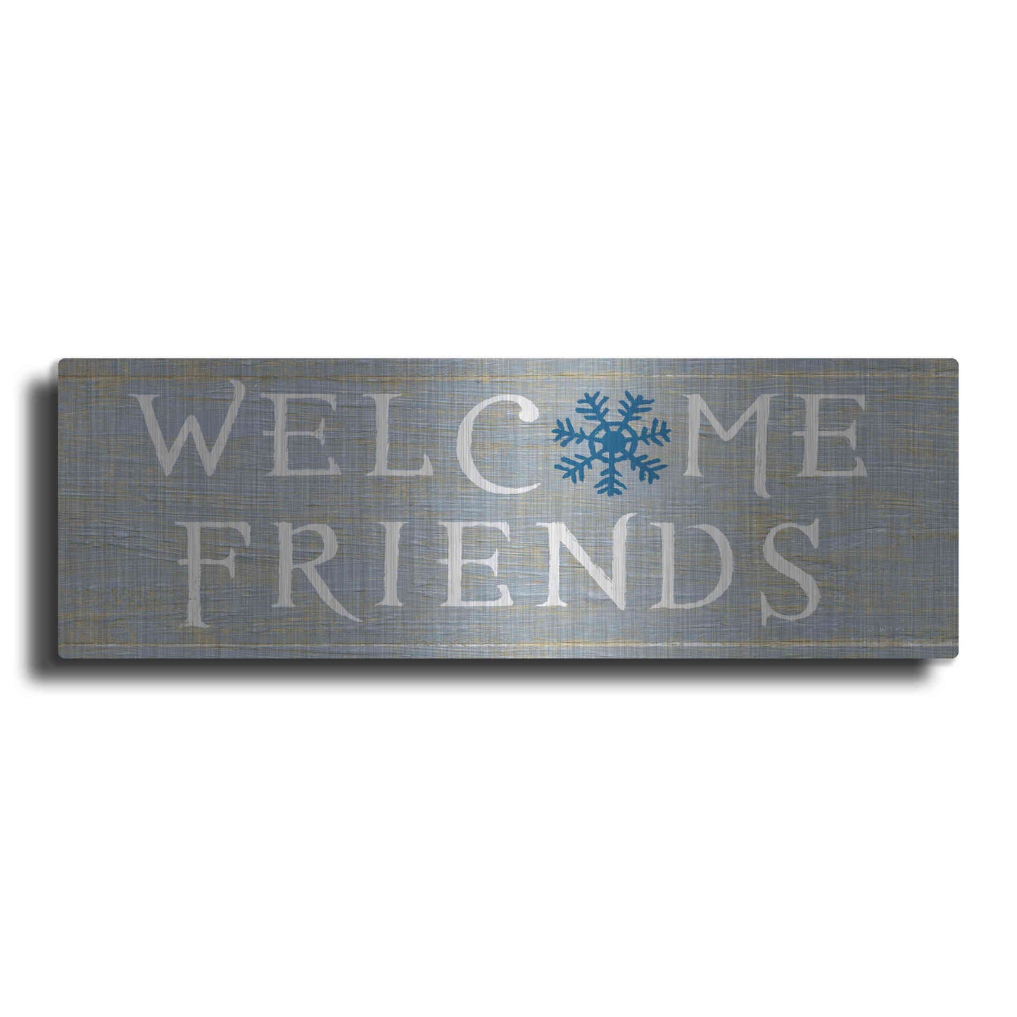 Luxe Metal Art 'Christmas Affinity II Grey' by James Wiens, Metal Wall Art