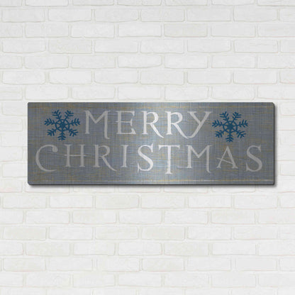 Luxe Metal Art 'Christmas Affinity III Grey' by James Wiens, Metal Wall Art,48x16