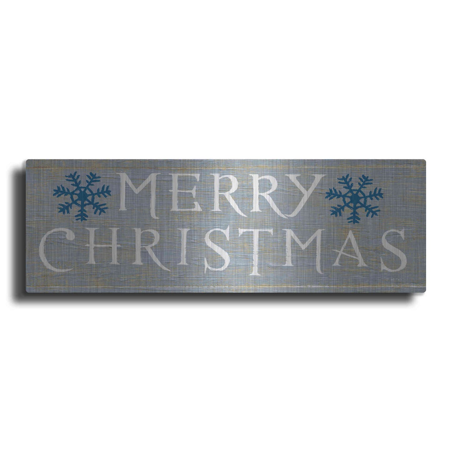 Luxe Metal Art 'Christmas Affinity III Grey' by James Wiens, Metal Wall Art