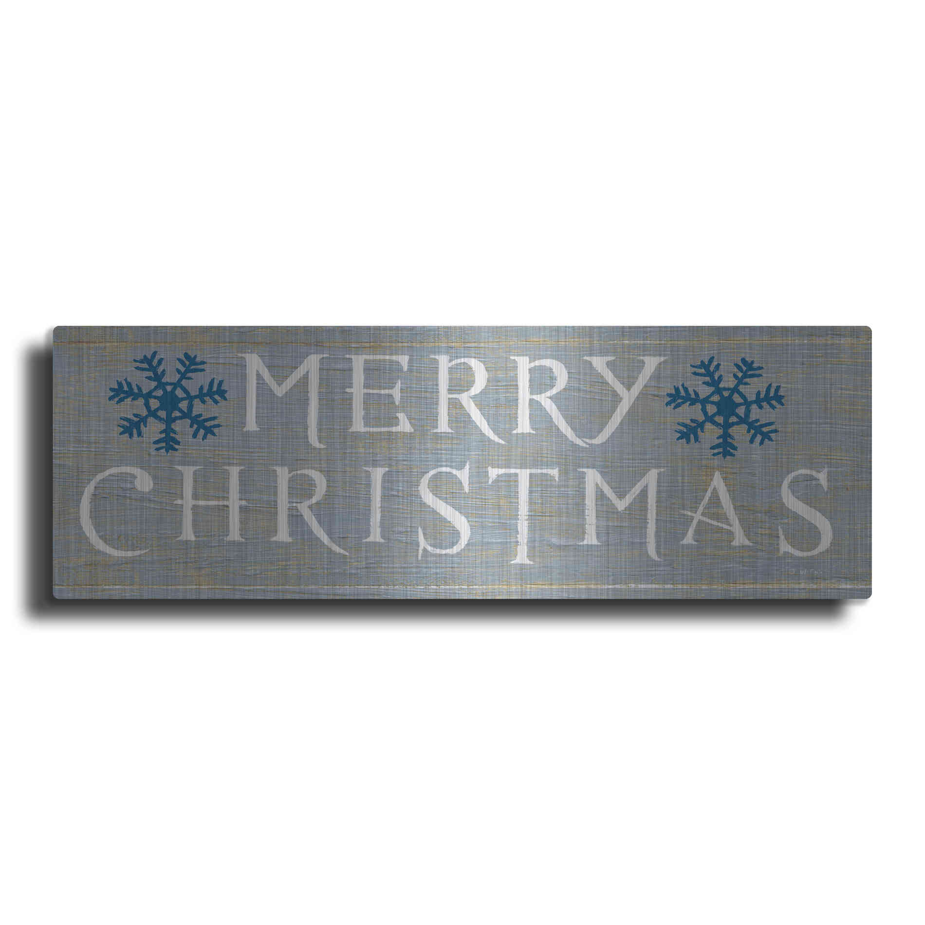 Luxe Metal Art 'Christmas Affinity III Grey' by James Wiens, Metal Wall Art