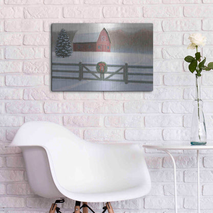 Luxe Metal Art 'Christmas Affinity VI' by James Wiens, Metal Wall Art,24x16