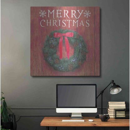 Luxe Metal Art 'Christmas Affinity VII' by James Wiens, Metal Wall Art,36x36