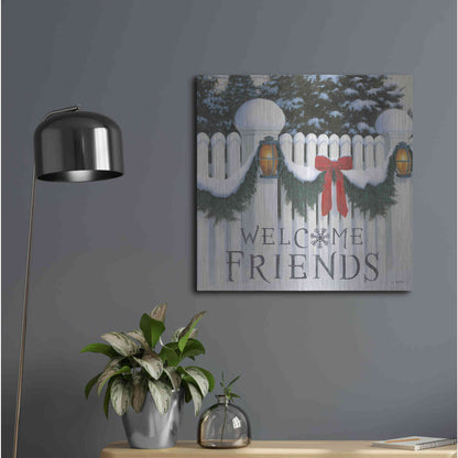 Luxe Metal Art 'Christmas Affinity VIII' by James Wiens, Metal Wall Art,24x24