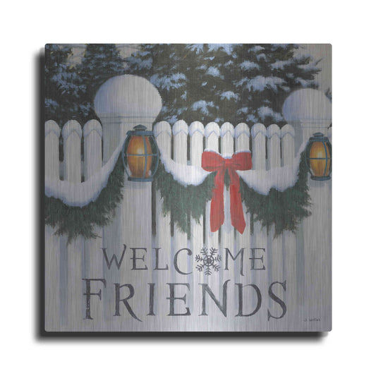 Luxe Metal Art 'Christmas Affinity VIII' by James Wiens, Metal Wall Art