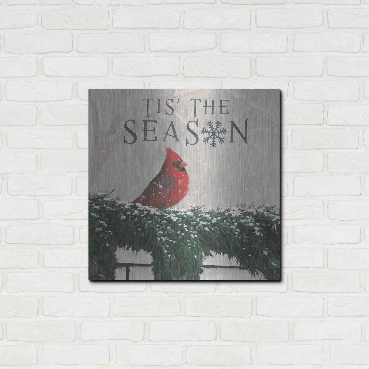 Luxe Metal Art 'Christmas Affinity X' by James Wiens, Metal Wall Art,24x24