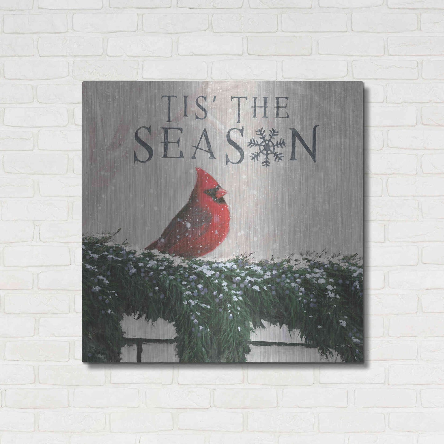 Luxe Metal Art 'Christmas Affinity X' by James Wiens, Metal Wall Art,36x36