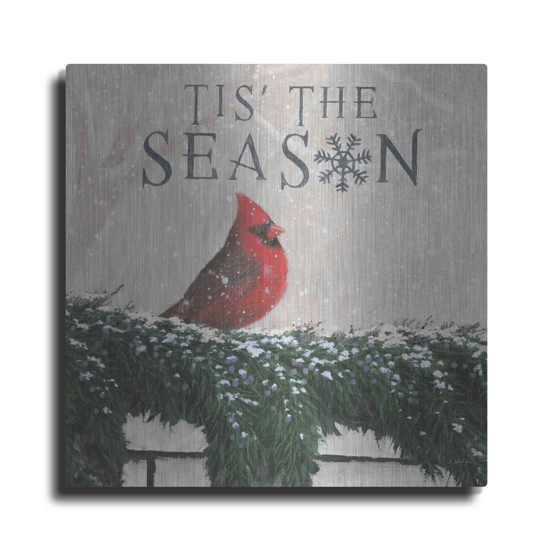 Luxe Metal Art 'Christmas Affinity X' by James Wiens, Metal Wall Art