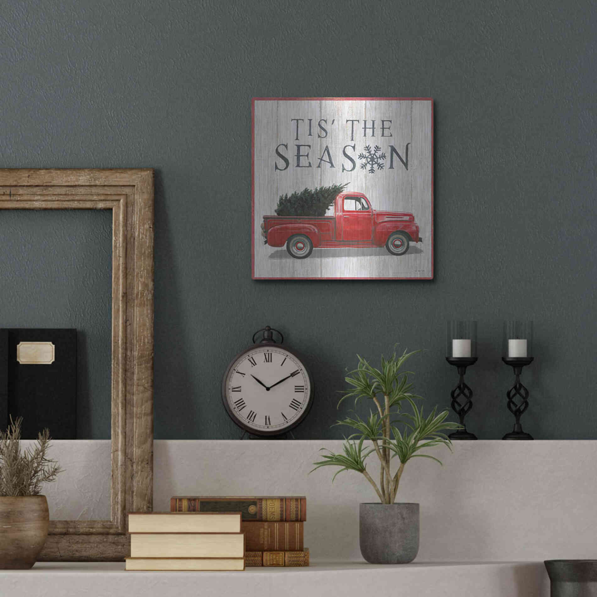 Luxe Metal Art 'Christmas Affinity XI' by James Wiens, Metal Wall Art,12x12