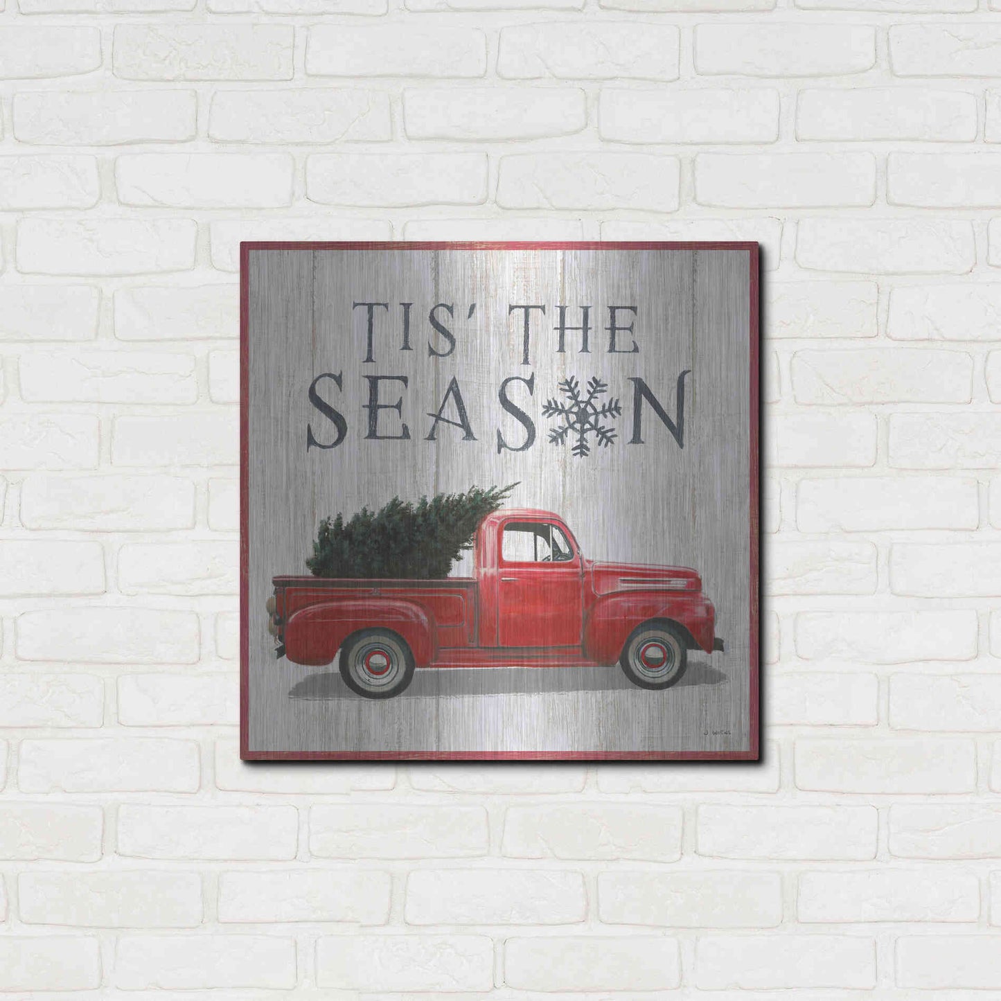 Luxe Metal Art 'Christmas Affinity XI' by James Wiens, Metal Wall Art,24x24