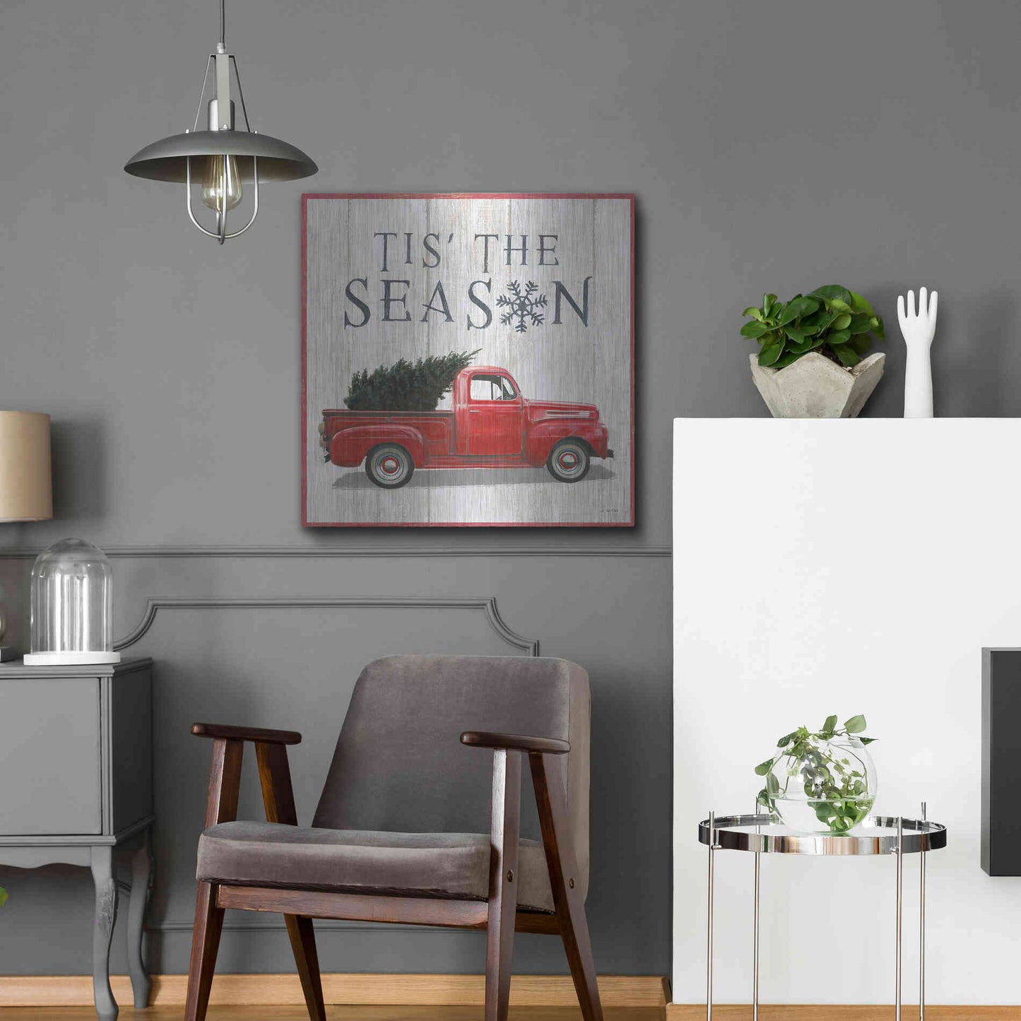 Luxe Metal Art 'Christmas Affinity XI' by James Wiens, Metal Wall Art,24x24