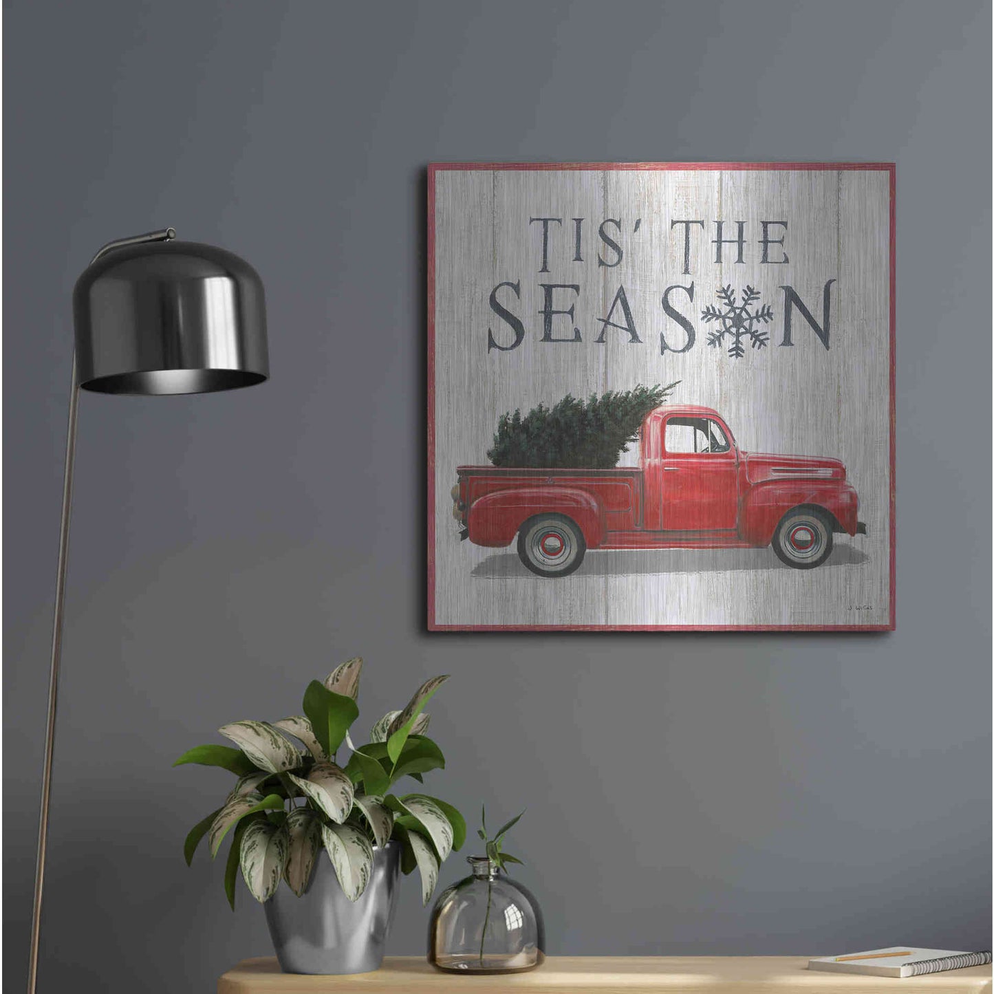 Luxe Metal Art 'Christmas Affinity XI' by James Wiens, Metal Wall Art,24x24