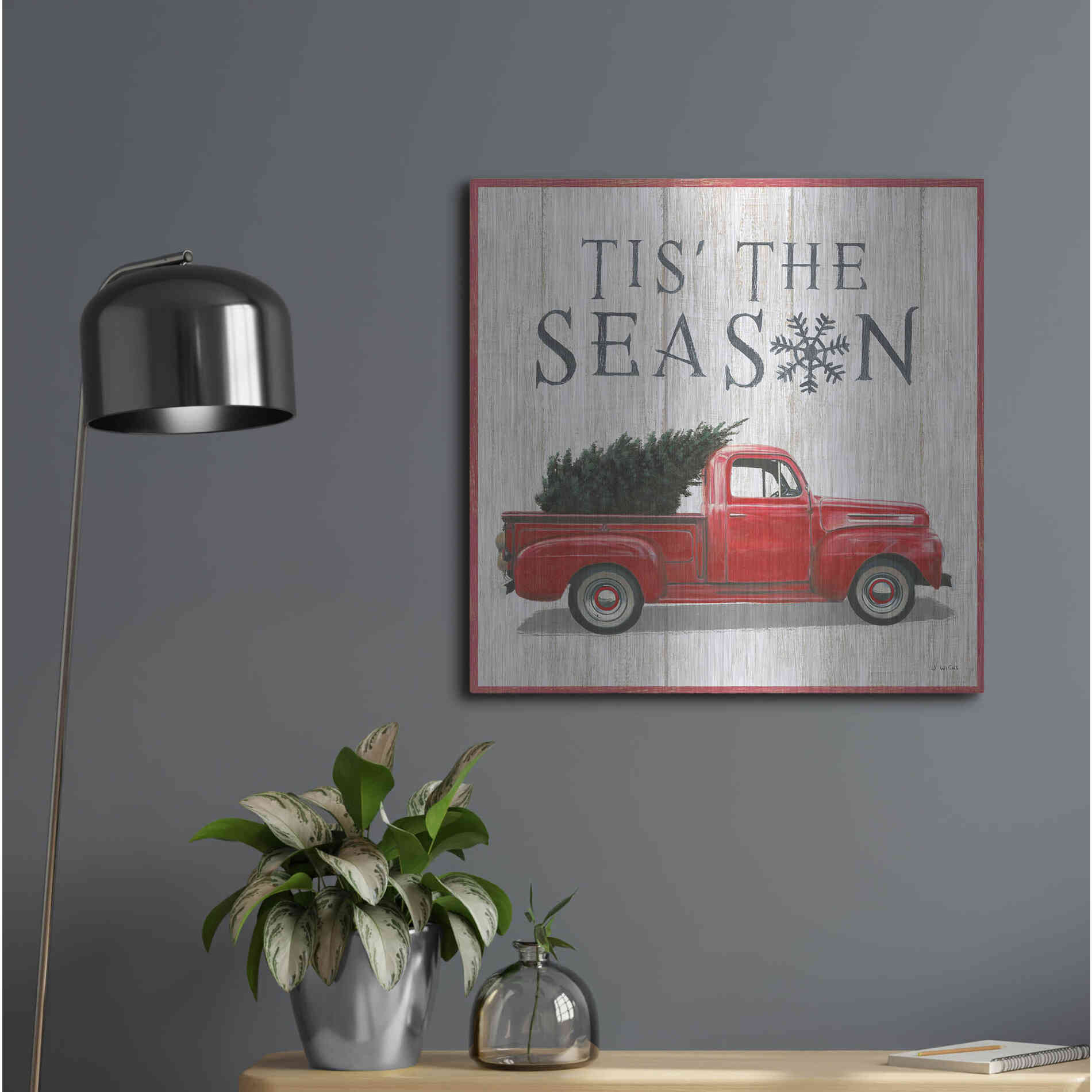 Luxe Metal Art 'Christmas Affinity XI' by James Wiens, Metal Wall Art,24x24