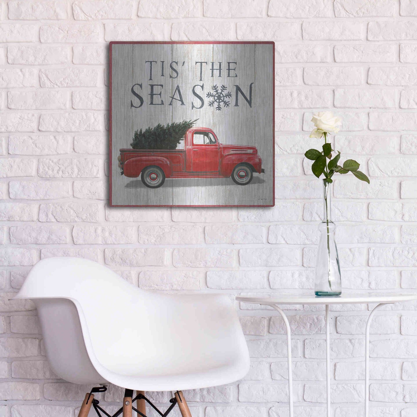 Luxe Metal Art 'Christmas Affinity XI' by James Wiens, Metal Wall Art,24x24