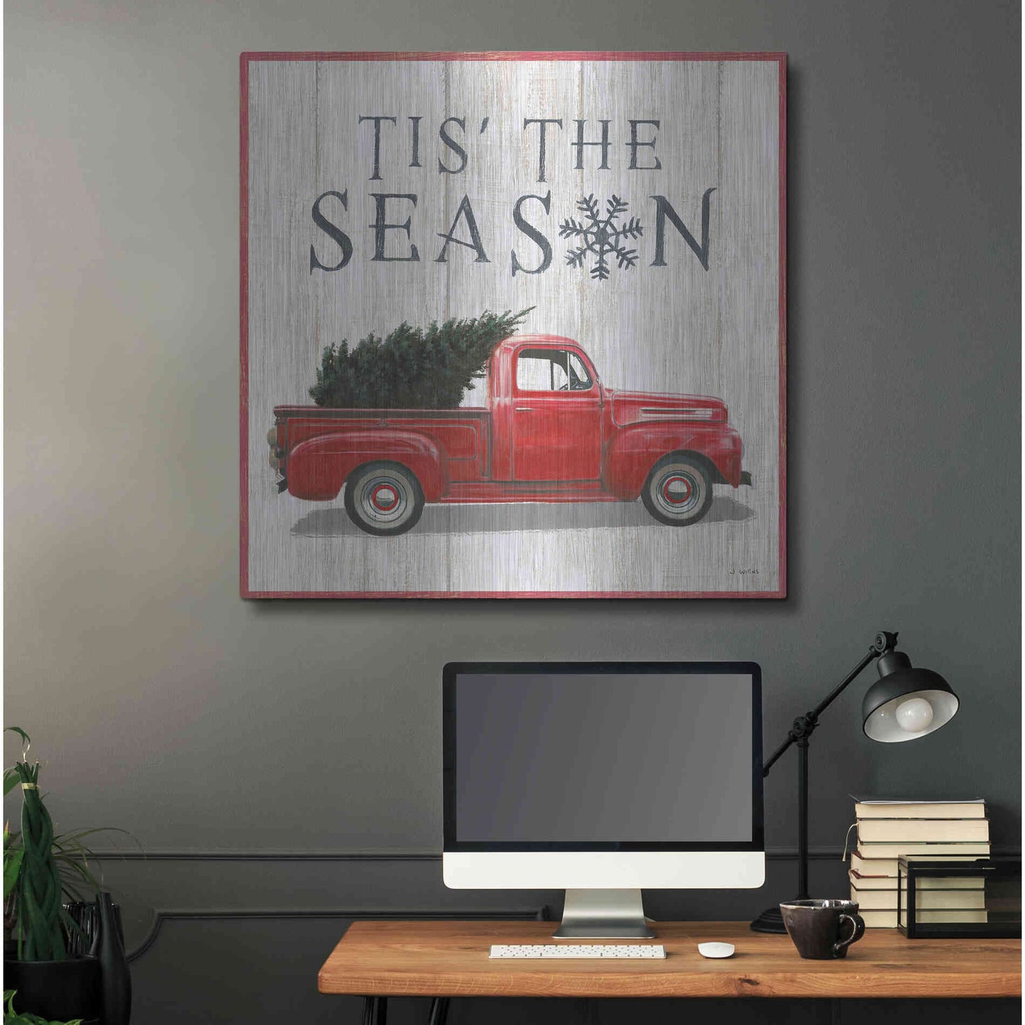 Luxe Metal Art 'Christmas Affinity XI' by James Wiens, Metal Wall Art,36x36