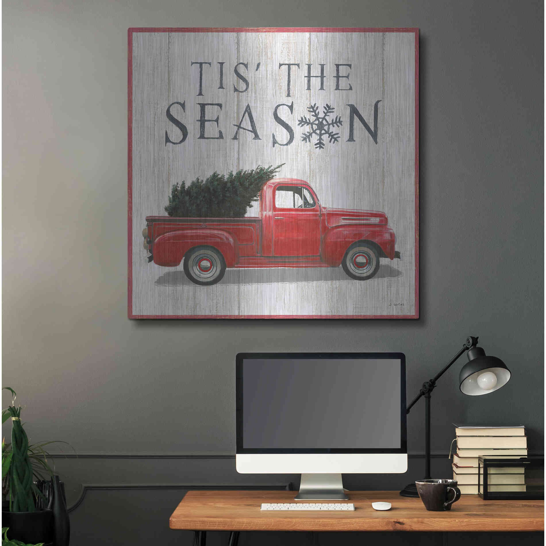 Luxe Metal Art 'Christmas Affinity XI' by James Wiens, Metal Wall Art,36x36