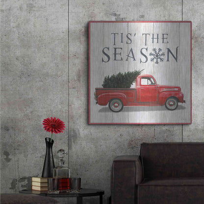 Luxe Metal Art 'Christmas Affinity XI' by James Wiens, Metal Wall Art,36x36