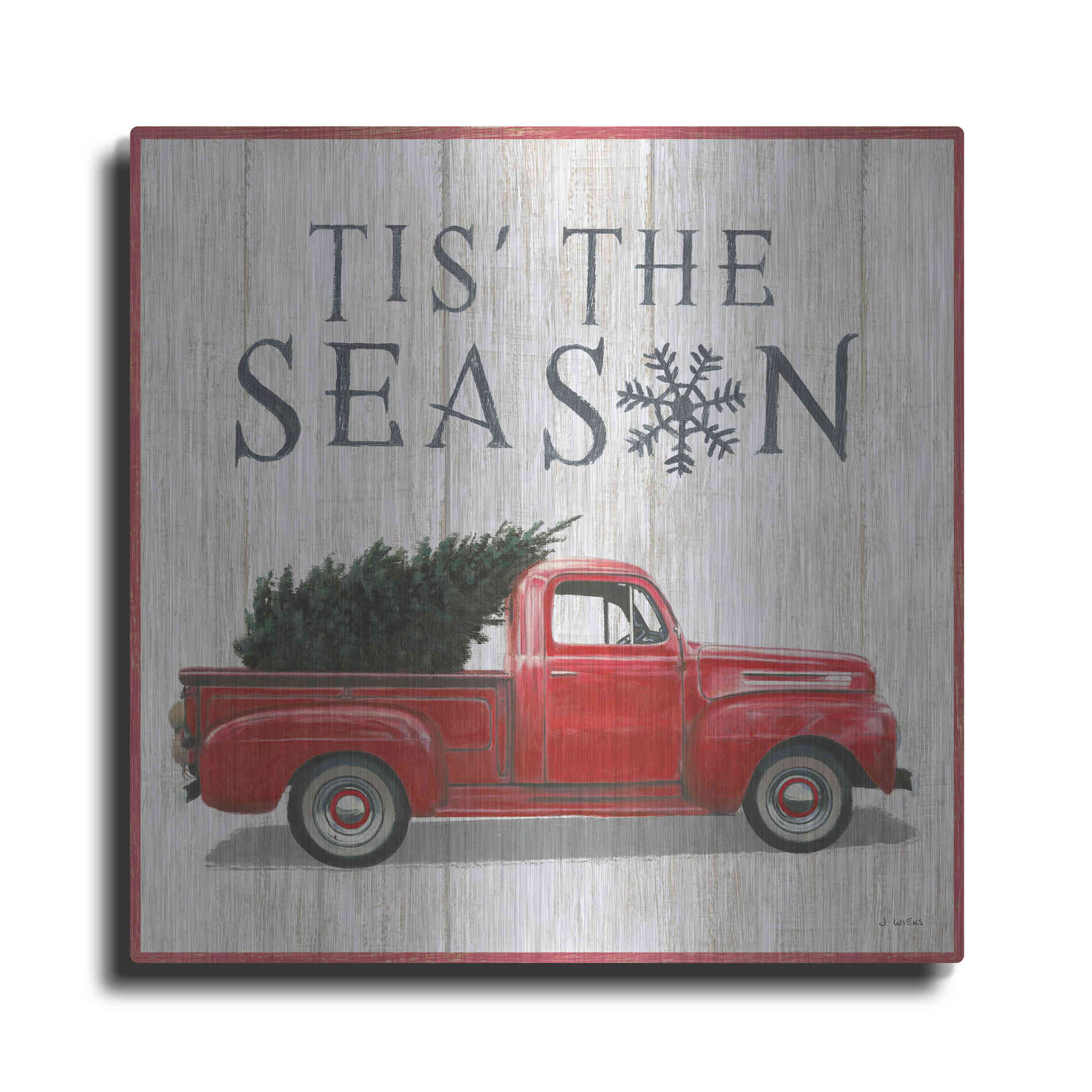 Luxe Metal Art 'Christmas Affinity XI' by James Wiens, Metal Wall Art