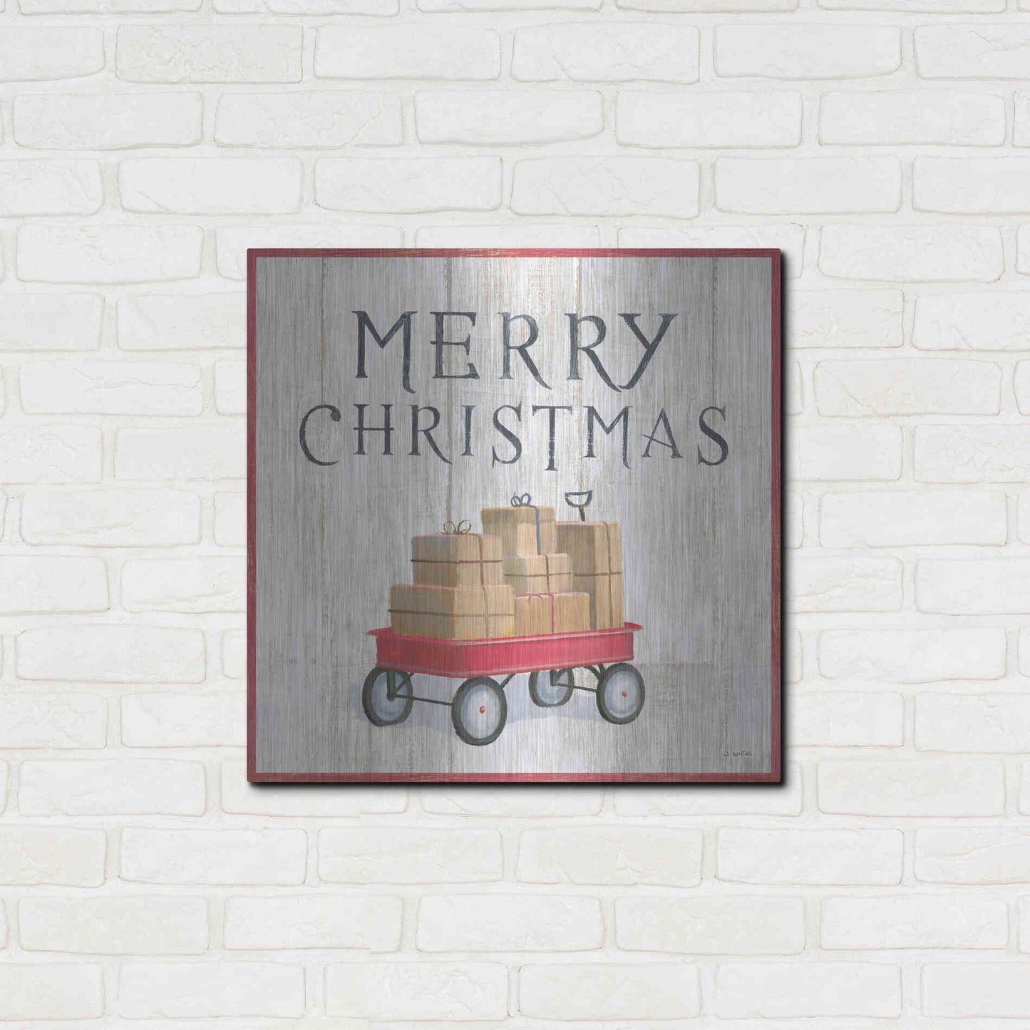 Luxe Metal Art 'Christmas Affinity XII' by James Wiens, Metal Wall Art,24x24