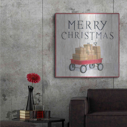 Luxe Metal Art 'Christmas Affinity XII' by James Wiens, Metal Wall Art,36x36
