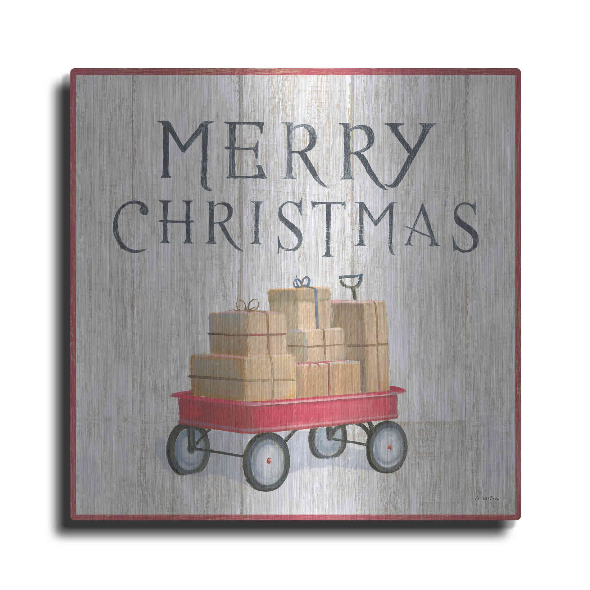 Luxe Metal Art 'Christmas Affinity XII' by James Wiens, Metal Wall Art