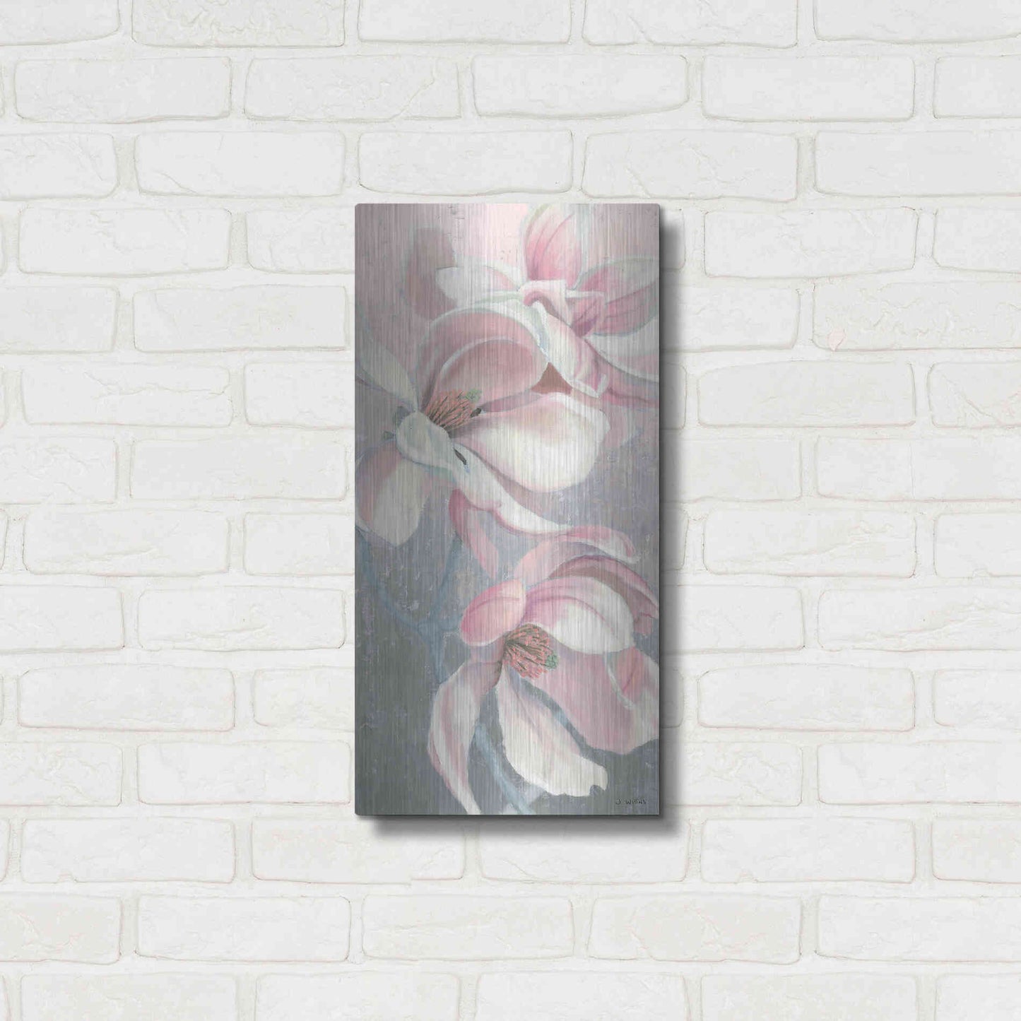 Luxe Metal Art 'Sunrise Blossom I' by James Wiens, Metal Wall Art,12x24