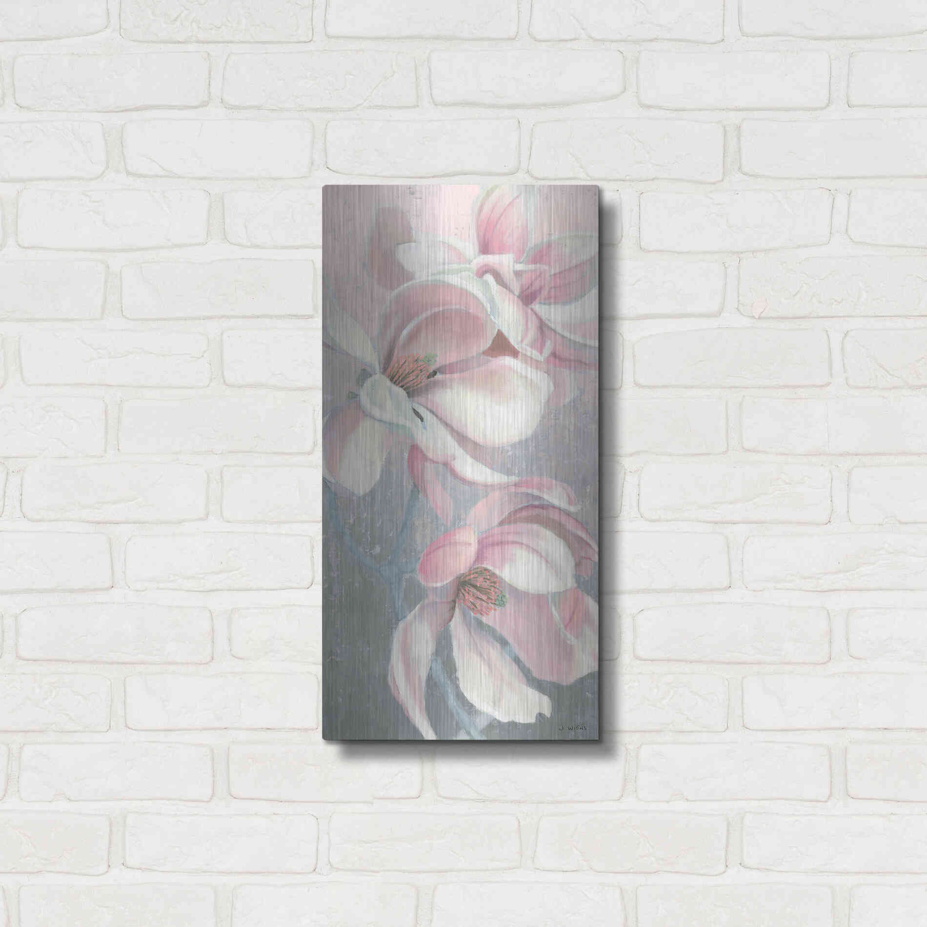 Luxe Metal Art 'Sunrise Blossom I' by James Wiens, Metal Wall Art,12x24