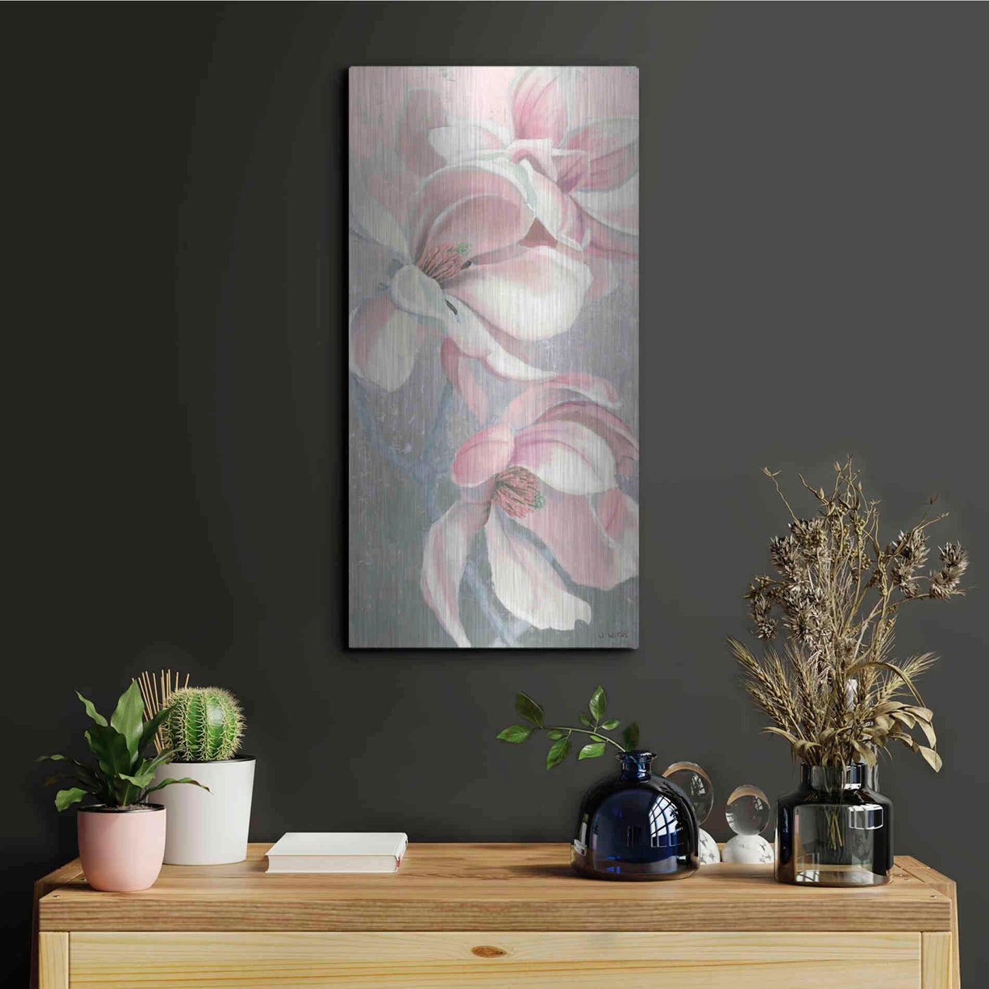 Luxe Metal Art 'Sunrise Blossom I' by James Wiens, Metal Wall Art,12x24