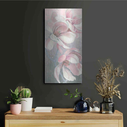 Luxe Metal Art 'Sunrise Blossom I' by James Wiens, Metal Wall Art,12x24