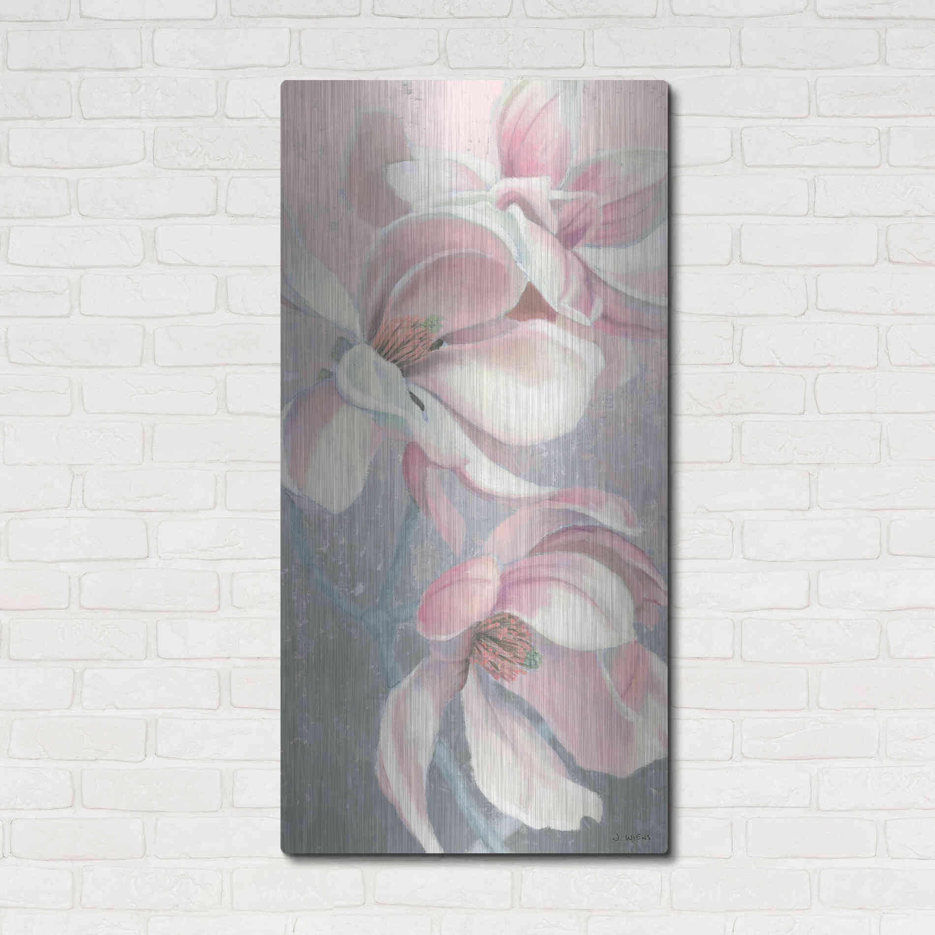 Luxe Metal Art 'Sunrise Blossom I' by James Wiens, Metal Wall Art,24x48