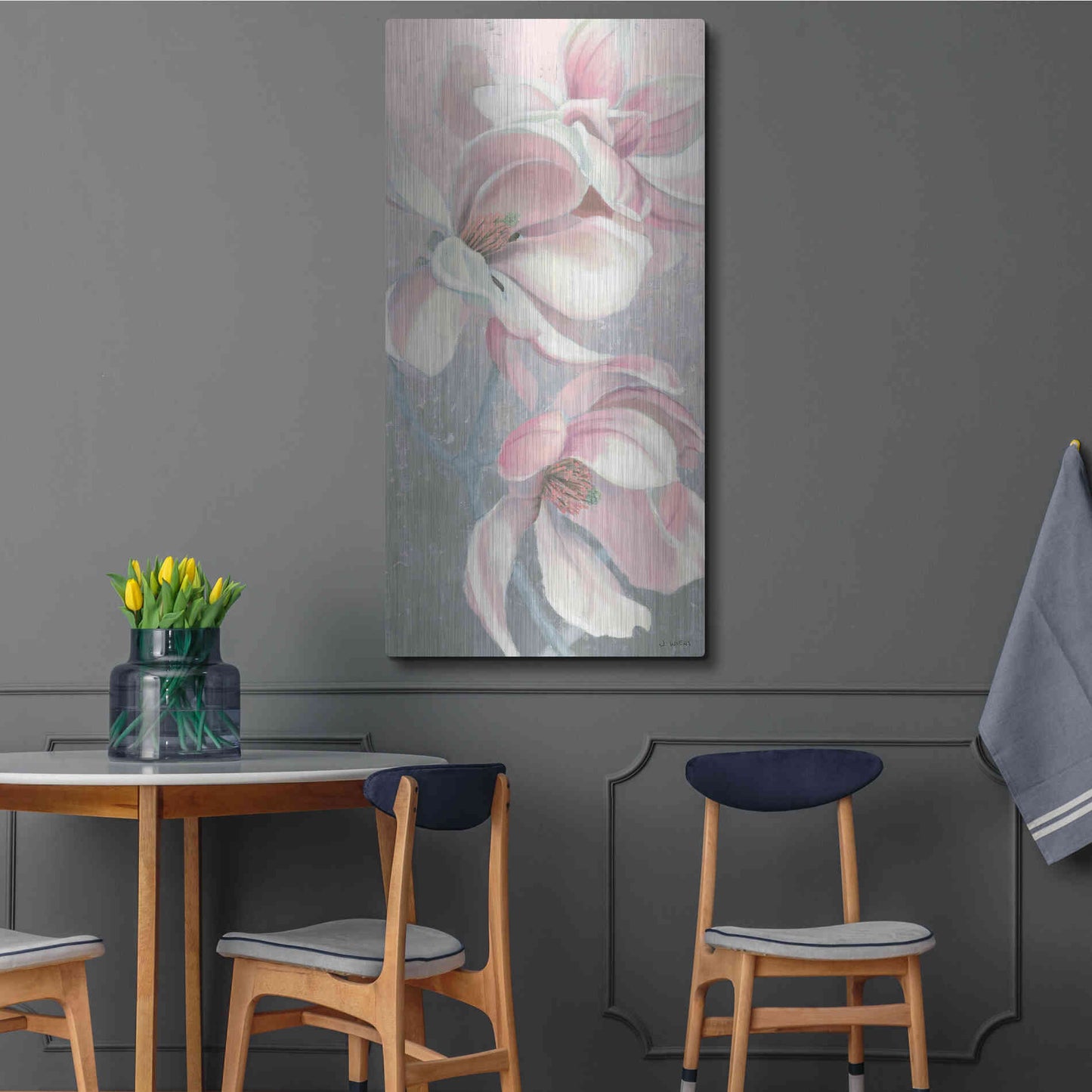 Luxe Metal Art 'Sunrise Blossom I' by James Wiens, Metal Wall Art,24x48