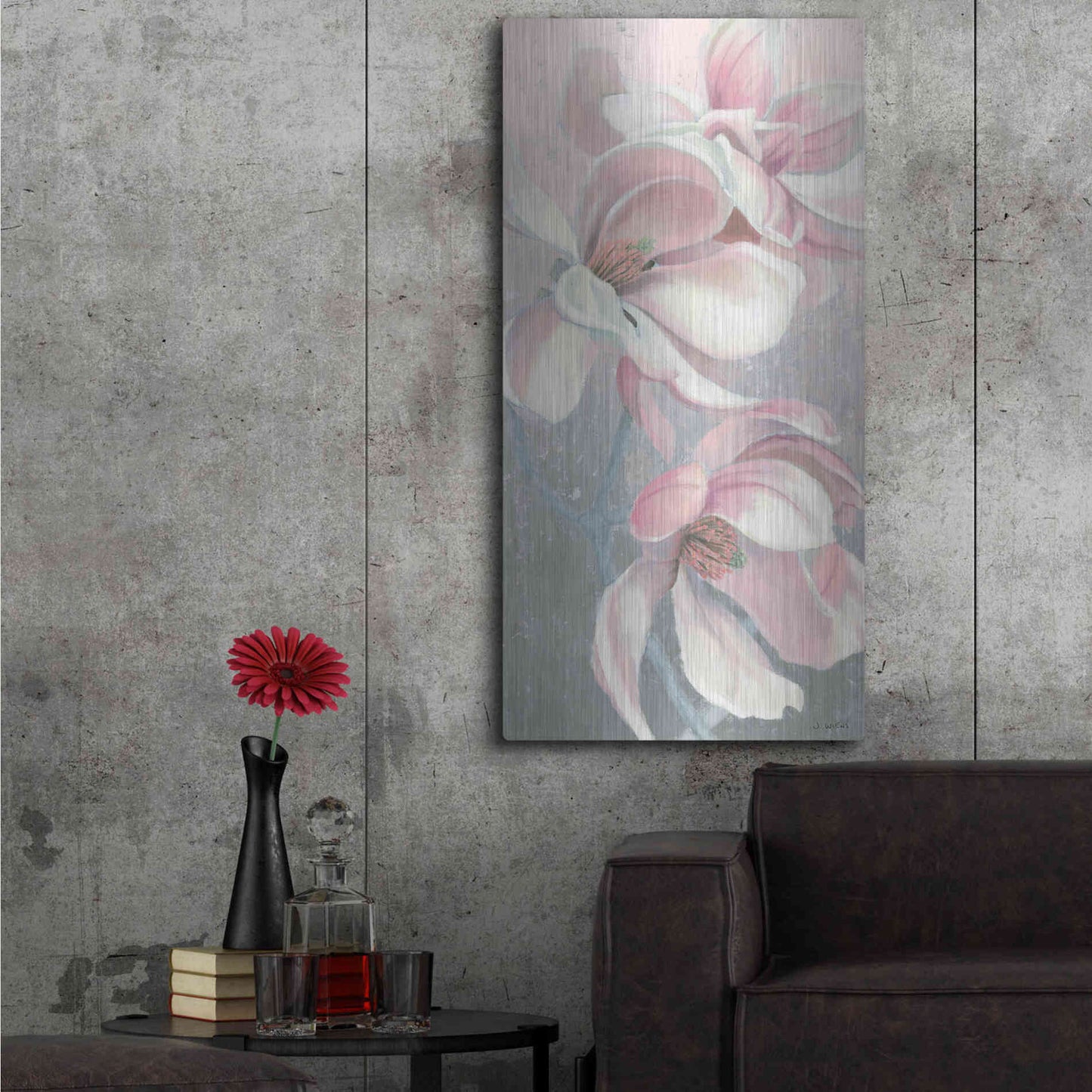 Luxe Metal Art 'Sunrise Blossom I' by James Wiens, Metal Wall Art,24x48