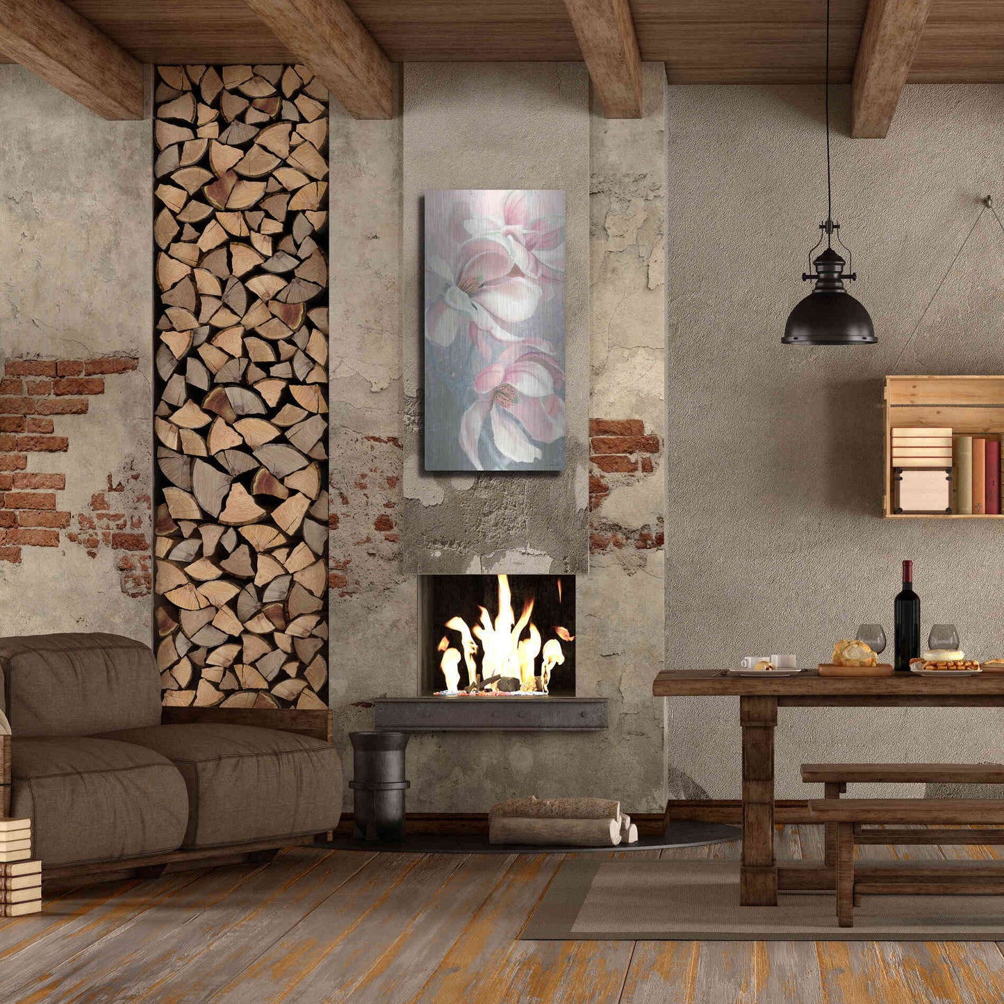 Luxe Metal Art 'Sunrise Blossom I' by James Wiens, Metal Wall Art,24x48