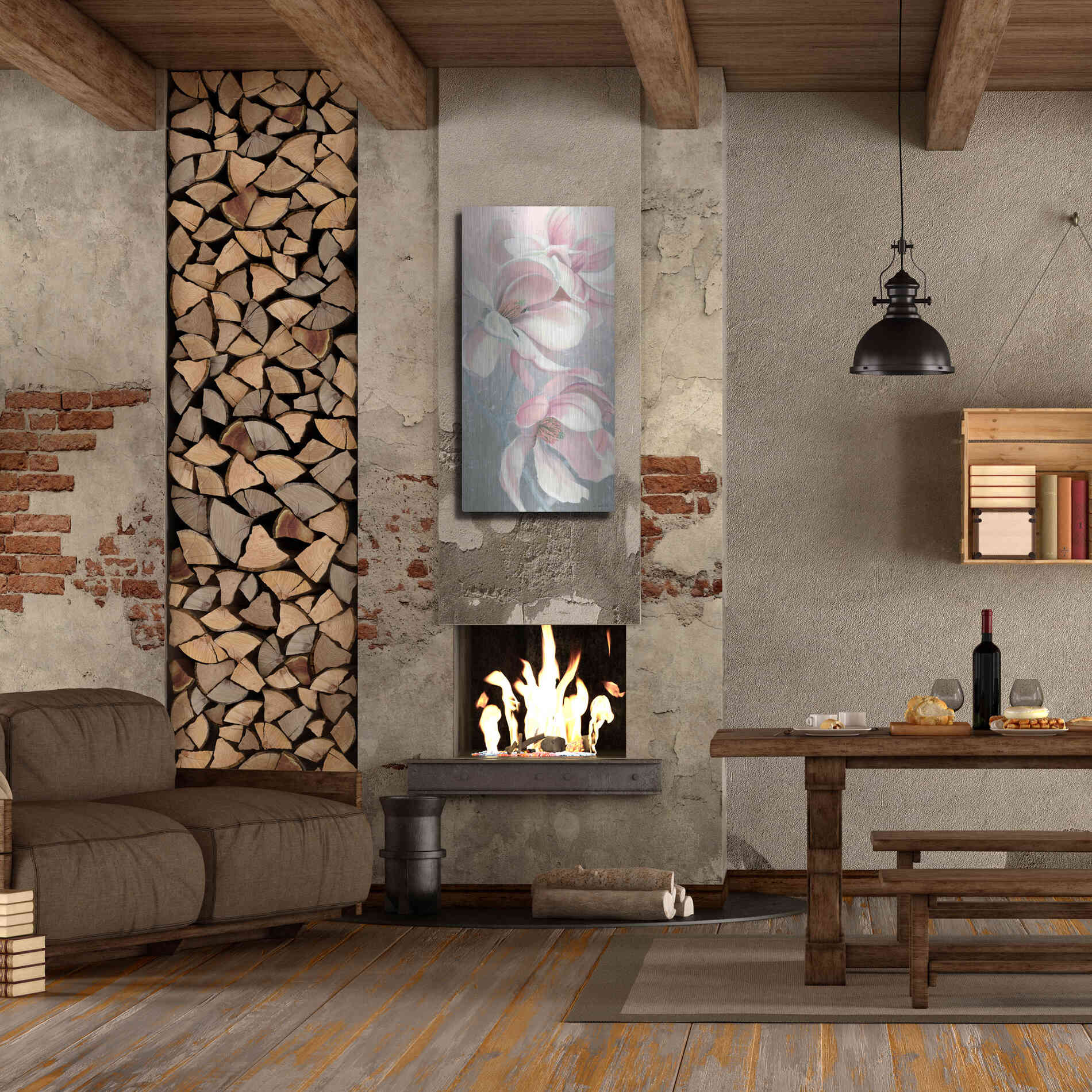 Luxe Metal Art 'Sunrise Blossom I' by James Wiens, Metal Wall Art,24x48