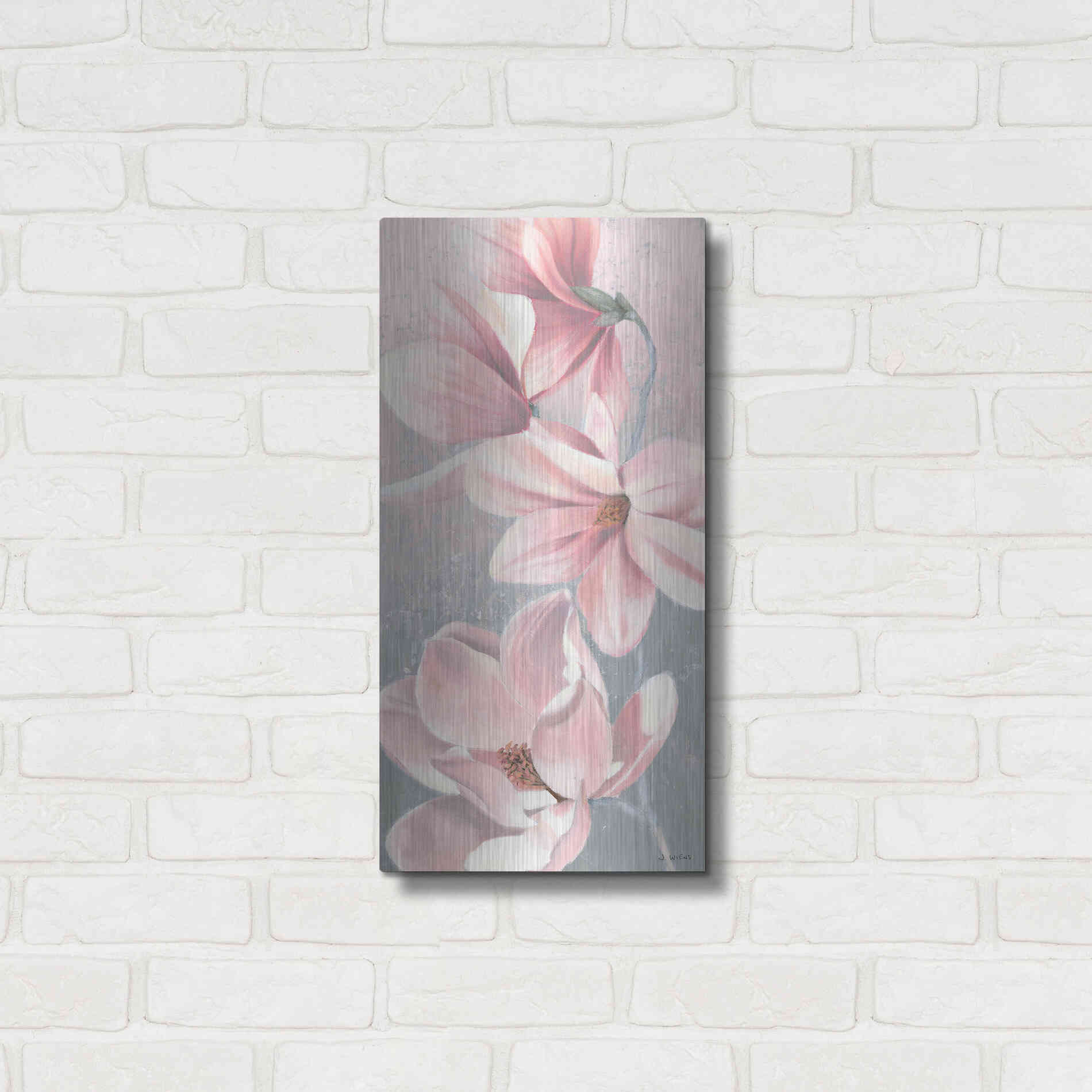 Luxe Metal Art 'Sunrise Blossom II' by James Wiens, Metal Wall Art,12x24