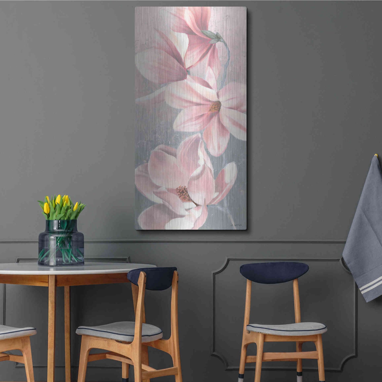Luxe Metal Art 'Sunrise Blossom II' by James Wiens, Metal Wall Art,24x48