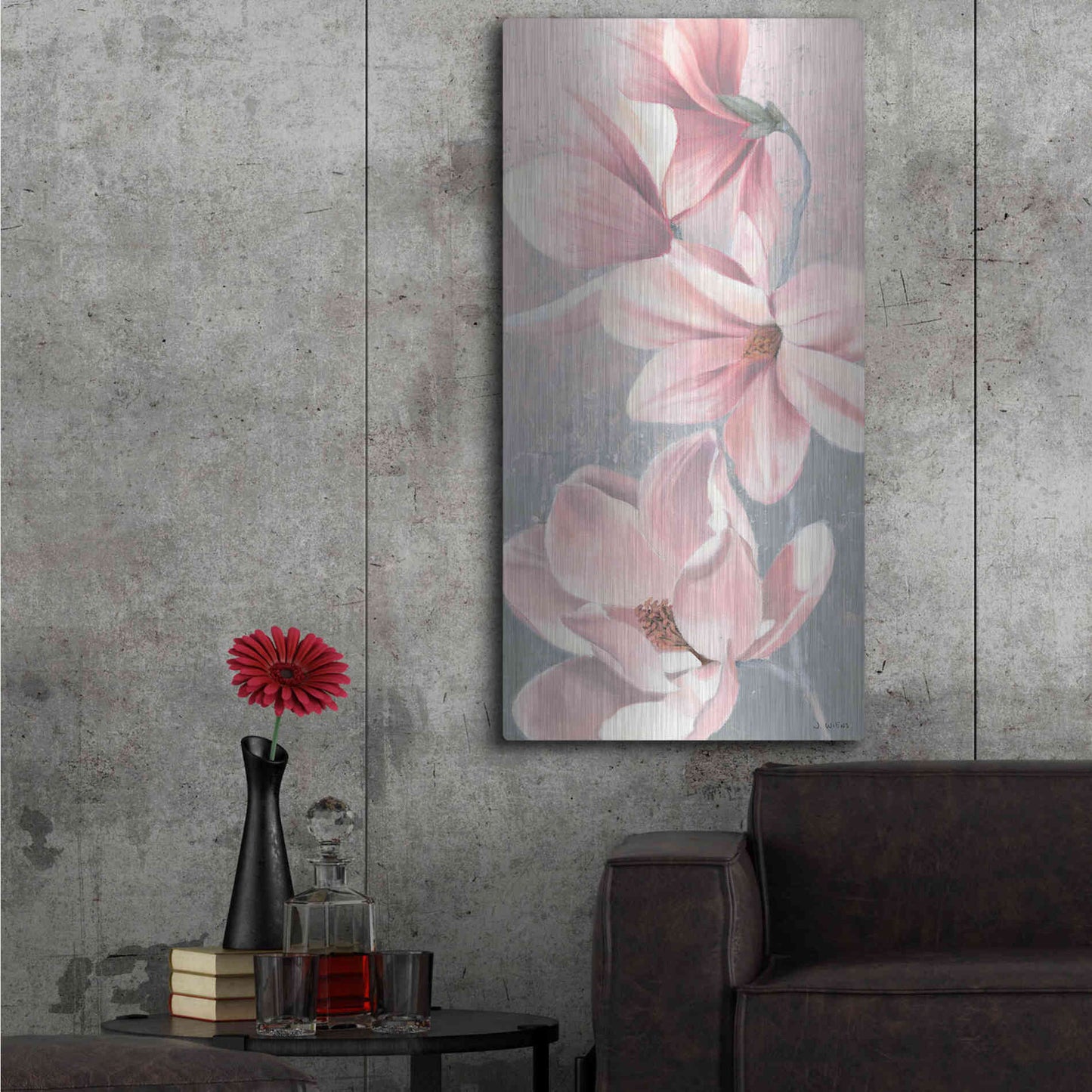 Luxe Metal Art 'Sunrise Blossom II' by James Wiens, Metal Wall Art,24x48