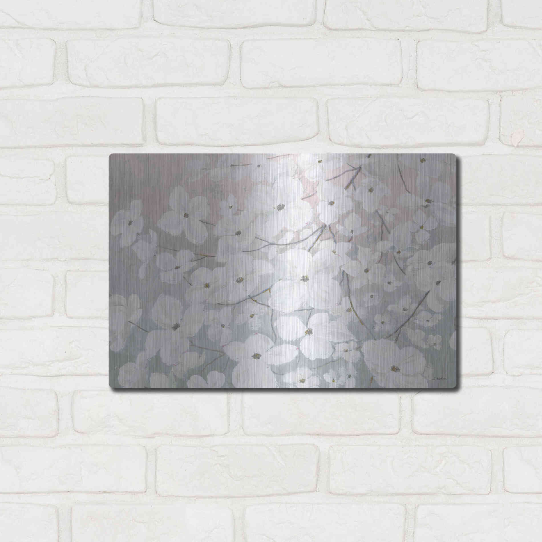 Luxe Metal Art 'Bringing in Blossoms' by James Wiens, Metal Wall Art,16x12