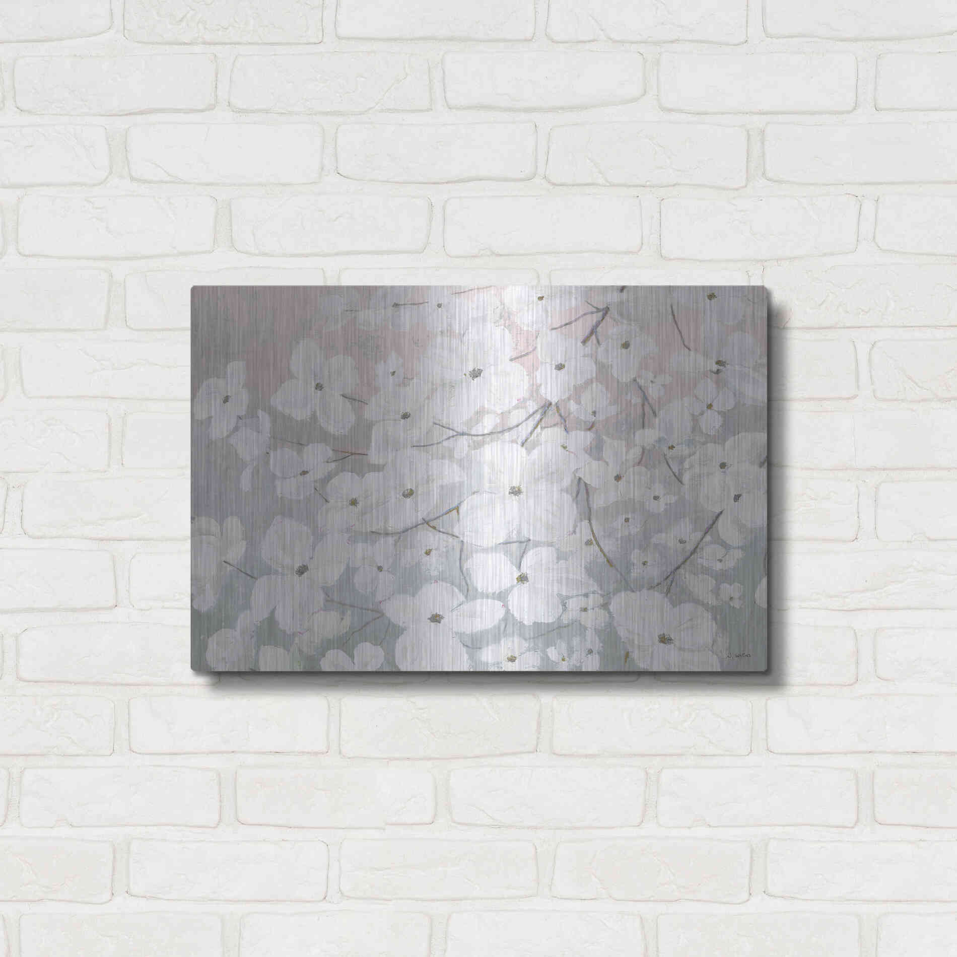 Luxe Metal Art 'Bringing in Blossoms' by James Wiens, Metal Wall Art,24x16