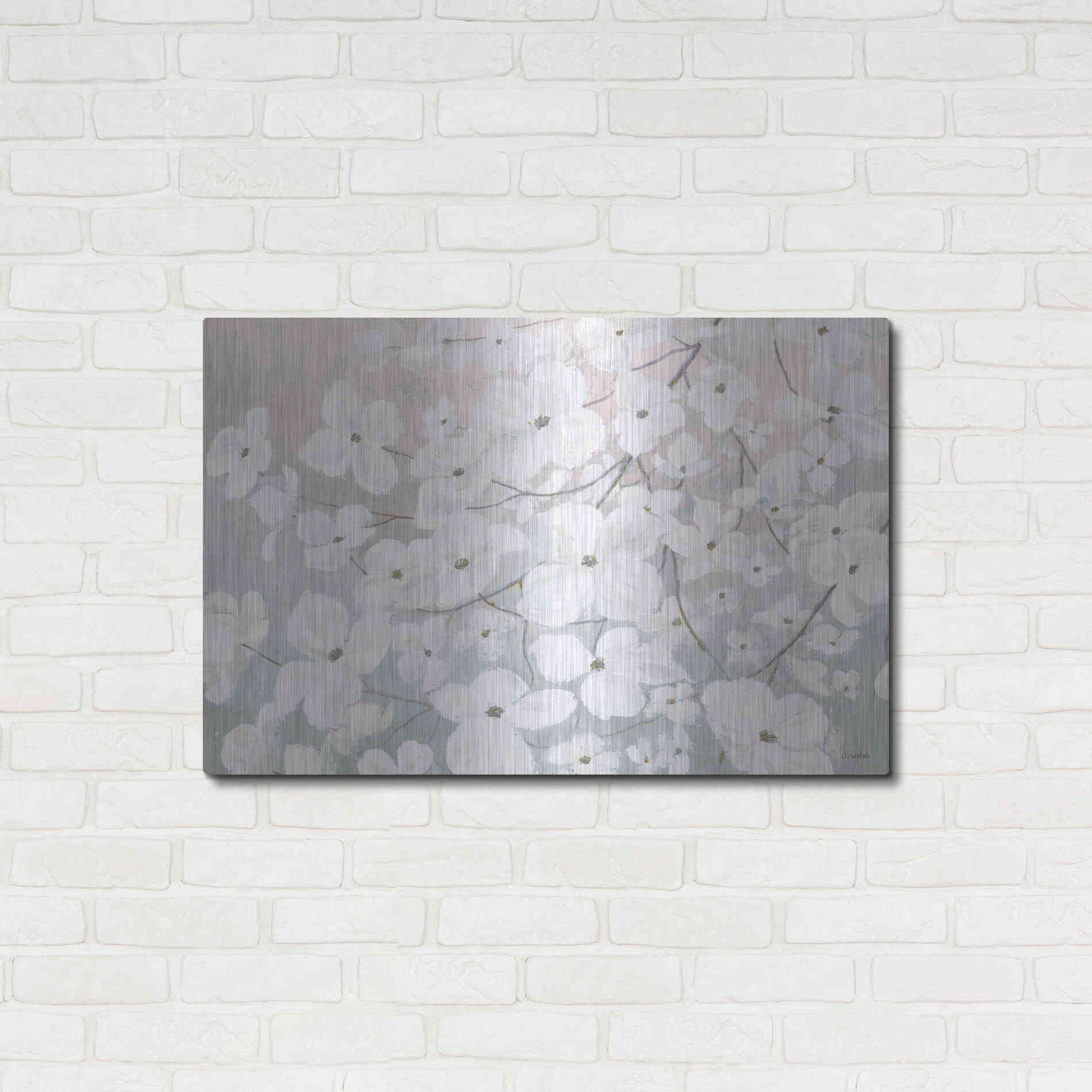 Luxe Metal Art 'Bringing in Blossoms' by James Wiens, Metal Wall Art,36x24