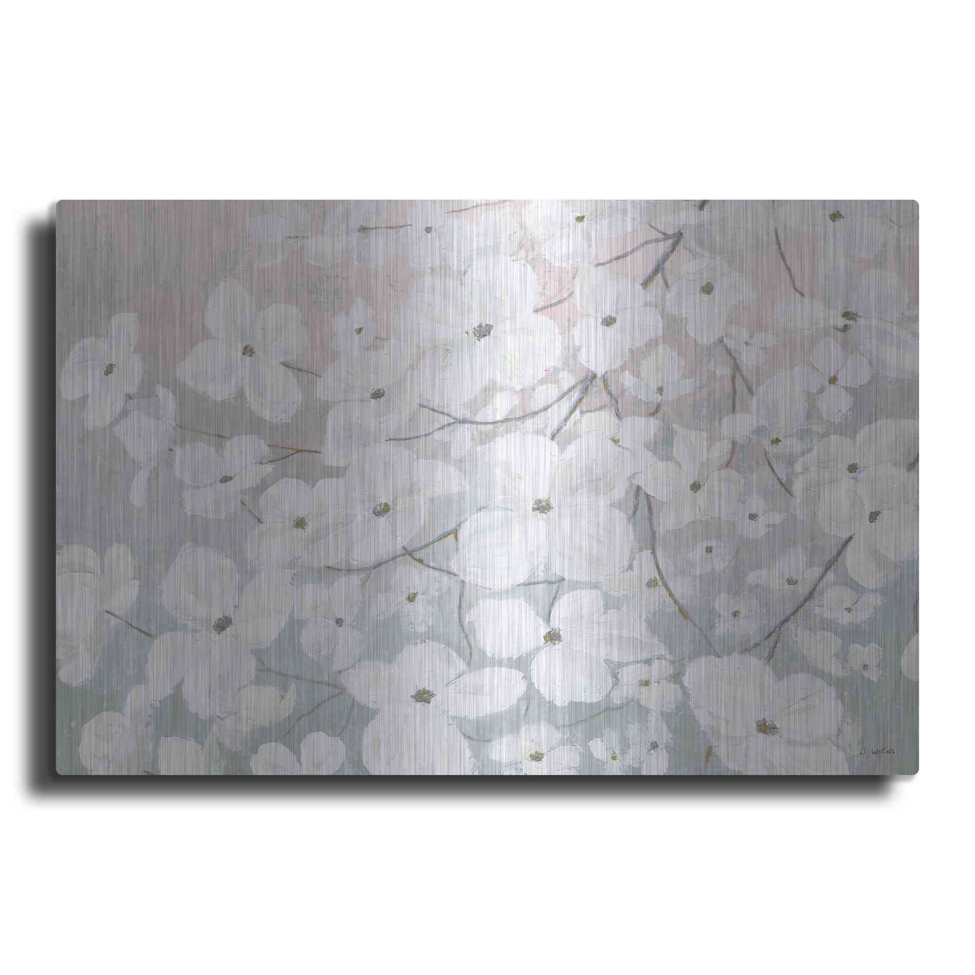 Luxe Metal Art 'Bringing in Blossoms' by James Wiens, Metal Wall Art