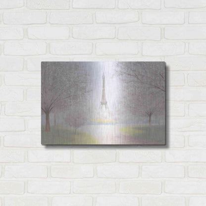 Luxe Metal Art 'Pretty Paris' by James Wiens, Metal Wall Art,24x16