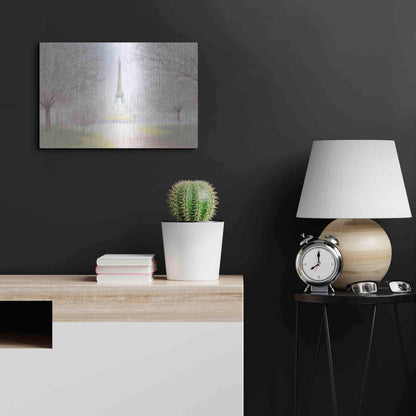 Luxe Metal Art 'Pretty Paris' by James Wiens, Metal Wall Art,24x16