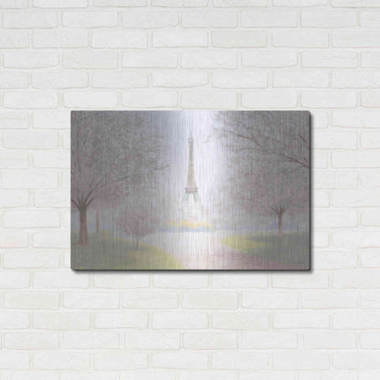 Luxe Metal Art 'Pretty Paris' by James Wiens, Metal Wall Art,36x24