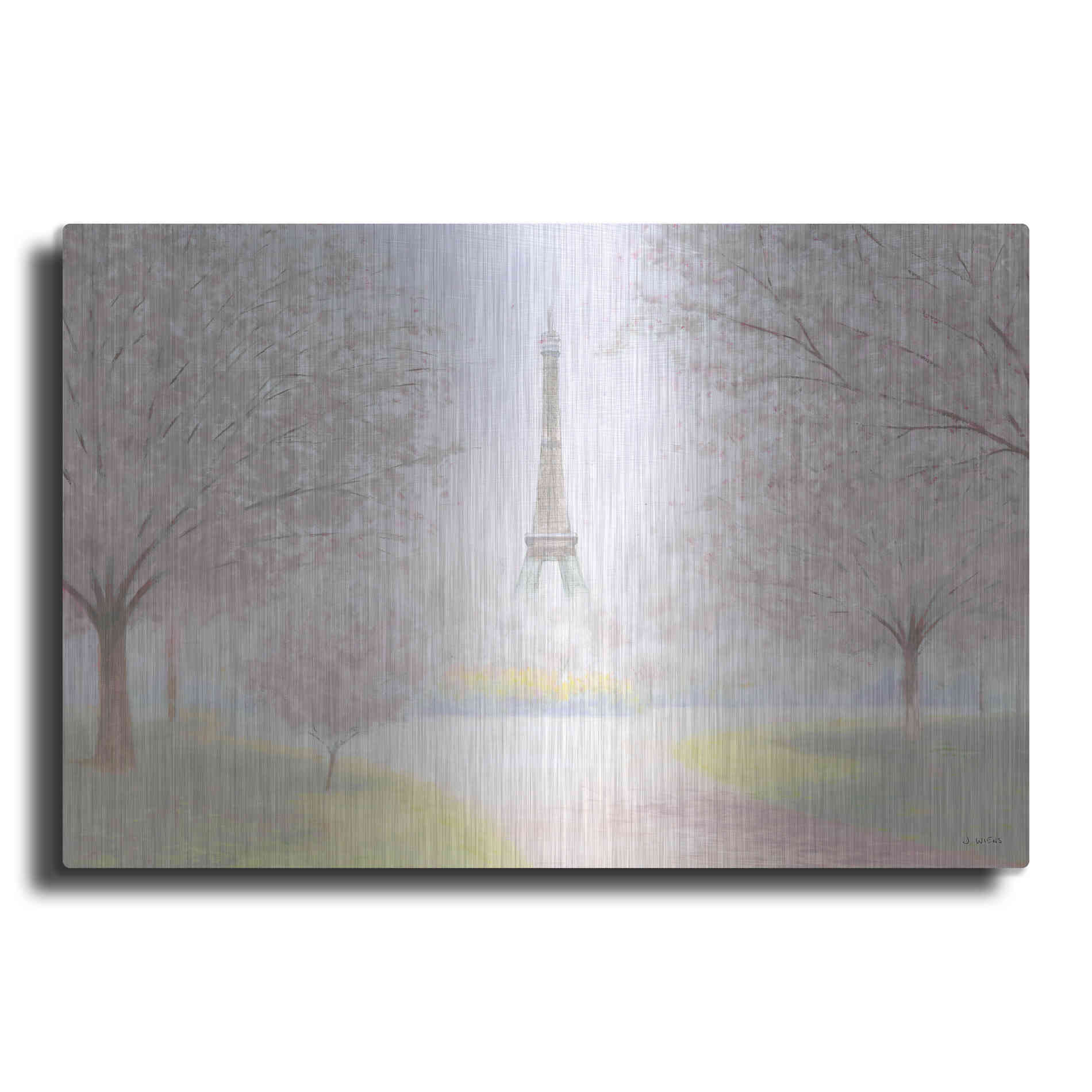 Luxe Metal Art 'Pretty Paris' by James Wiens, Metal Wall Art