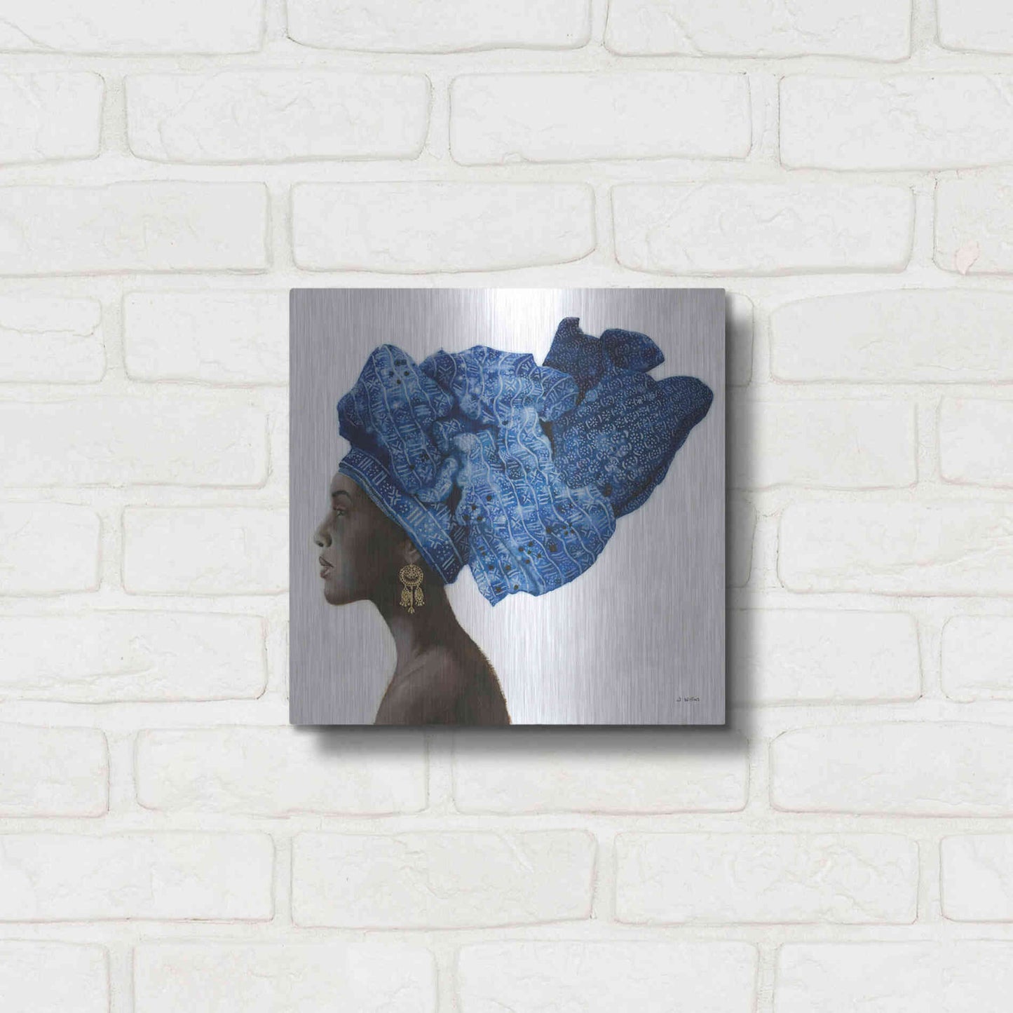 Luxe Metal Art 'Pure Style' by James Wiens, Metal Wall Art,12x12