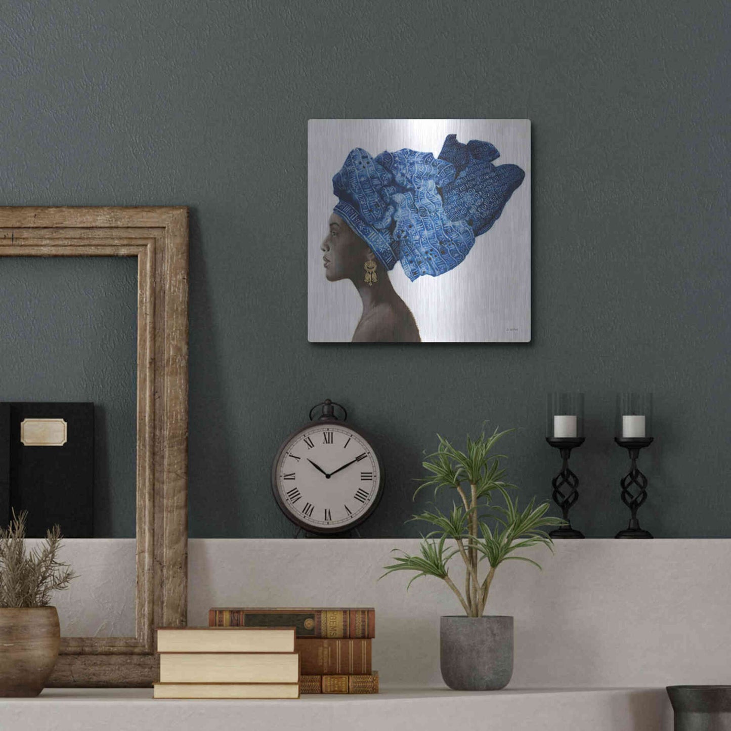 Luxe Metal Art 'Pure Style' by James Wiens, Metal Wall Art,12x12